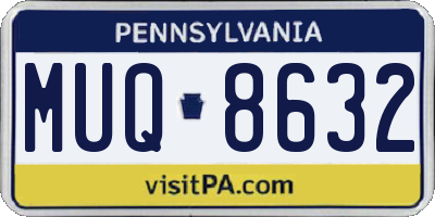 PA license plate MUQ8632