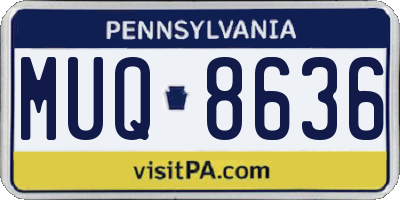 PA license plate MUQ8636