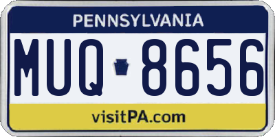 PA license plate MUQ8656