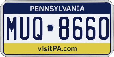 PA license plate MUQ8660