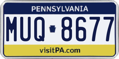 PA license plate MUQ8677