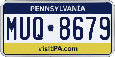 PA license plate MUQ8679