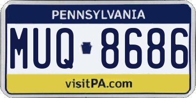 PA license plate MUQ8686