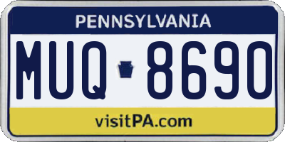 PA license plate MUQ8690