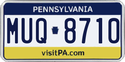PA license plate MUQ8710