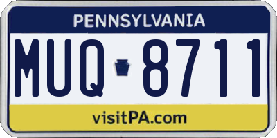 PA license plate MUQ8711