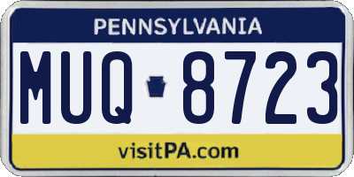PA license plate MUQ8723