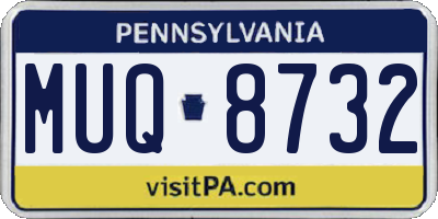 PA license plate MUQ8732