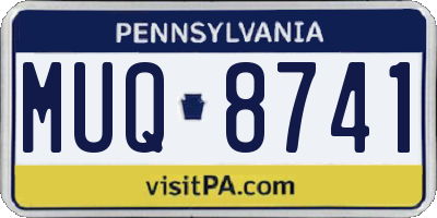 PA license plate MUQ8741