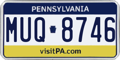 PA license plate MUQ8746