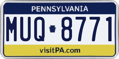 PA license plate MUQ8771