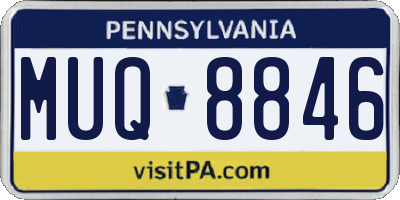 PA license plate MUQ8846