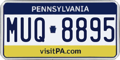 PA license plate MUQ8895
