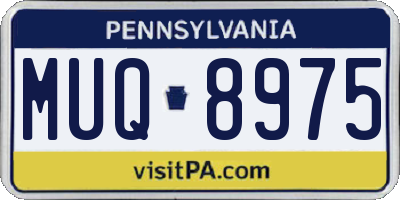 PA license plate MUQ8975