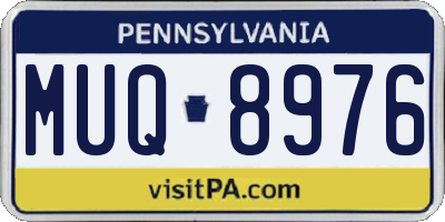 PA license plate MUQ8976