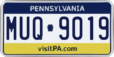 PA license plate MUQ9019