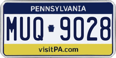 PA license plate MUQ9028