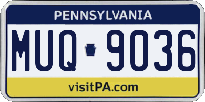 PA license plate MUQ9036