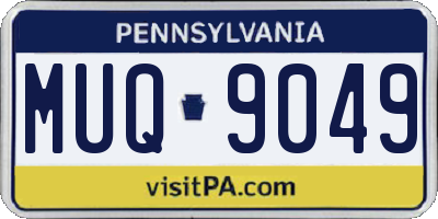 PA license plate MUQ9049