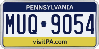 PA license plate MUQ9054