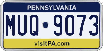 PA license plate MUQ9073