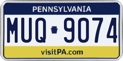 PA license plate MUQ9074