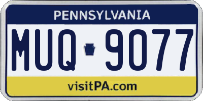 PA license plate MUQ9077