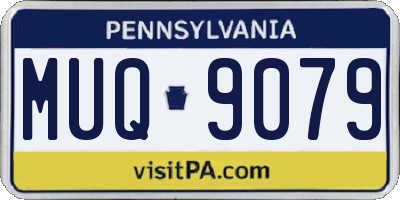 PA license plate MUQ9079