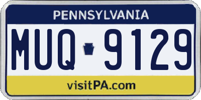 PA license plate MUQ9129