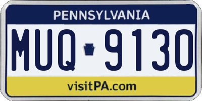 PA license plate MUQ9130
