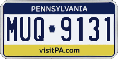 PA license plate MUQ9131