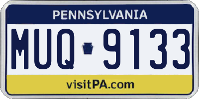 PA license plate MUQ9133