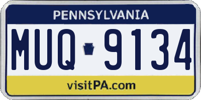 PA license plate MUQ9134