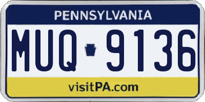 PA license plate MUQ9136