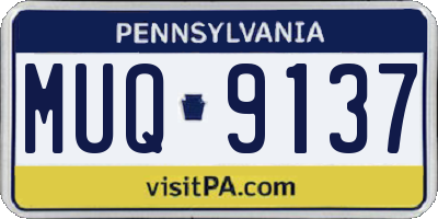 PA license plate MUQ9137