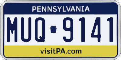 PA license plate MUQ9141