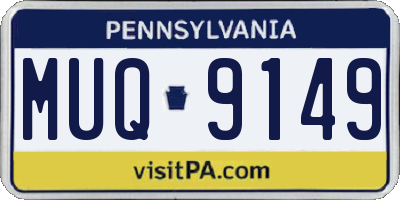 PA license plate MUQ9149