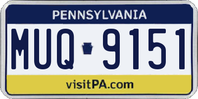 PA license plate MUQ9151