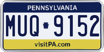 PA license plate MUQ9152