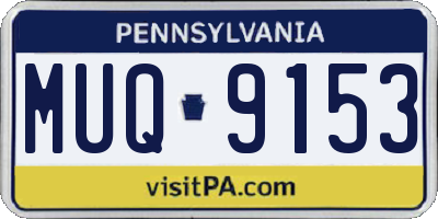 PA license plate MUQ9153