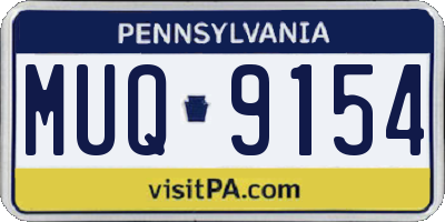 PA license plate MUQ9154