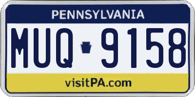 PA license plate MUQ9158