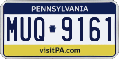 PA license plate MUQ9161