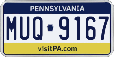 PA license plate MUQ9167