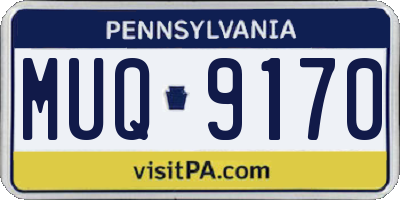 PA license plate MUQ9170
