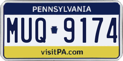 PA license plate MUQ9174