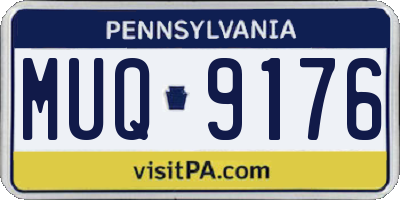 PA license plate MUQ9176