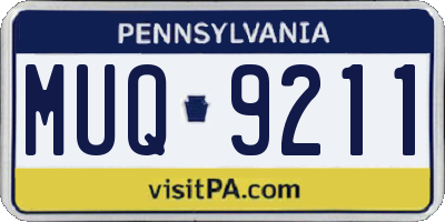 PA license plate MUQ9211