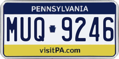 PA license plate MUQ9246