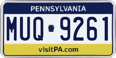 PA license plate MUQ9261